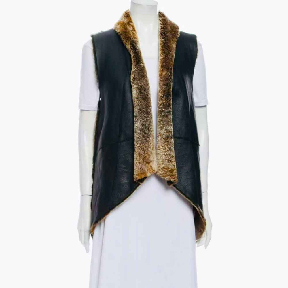 TRUTH AND PRIDE Brand New Renee Genuine Italian Lamb Skin Shearling Vest - Small